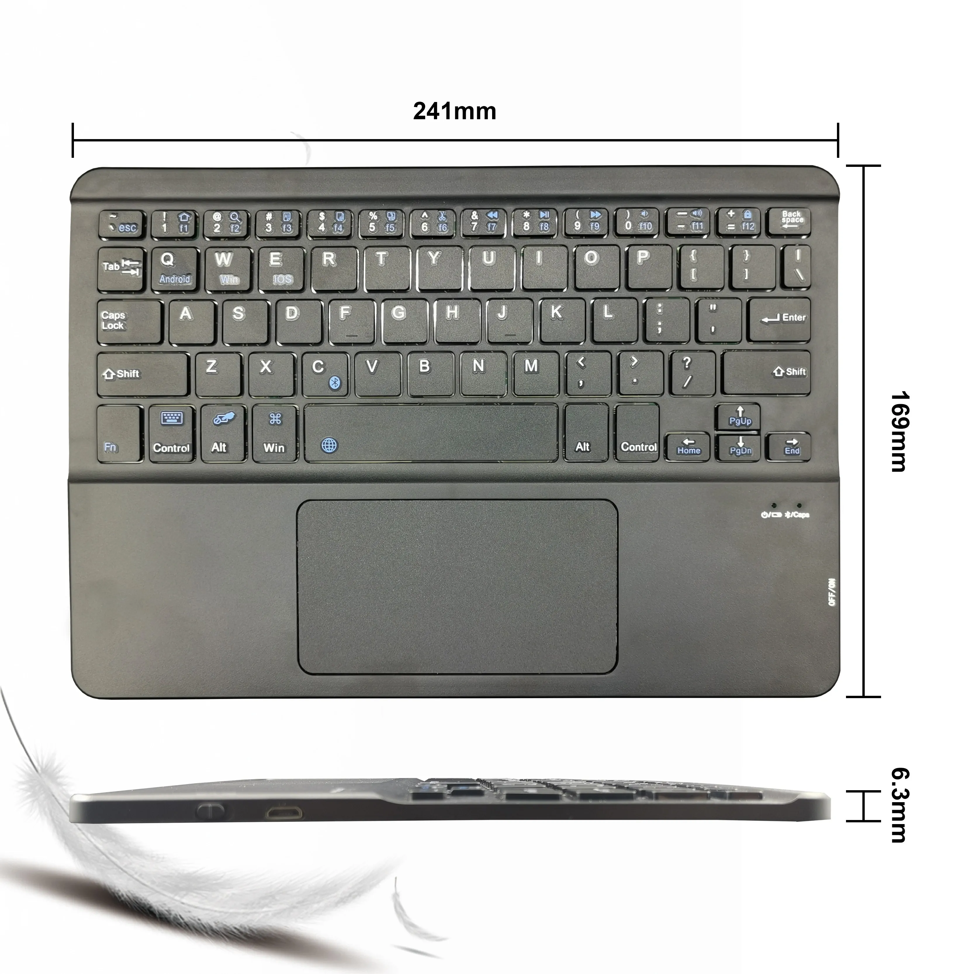 60% мини перезаряжаемая клавиатура планшета с тачпадом для windows android ios планшет ipad Телефон