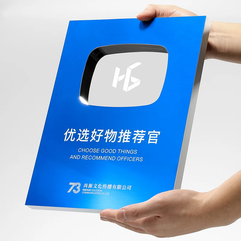 Youtube металлическая медаль на заказ креативная награда высокого класса памятная авторизация бренда трофей