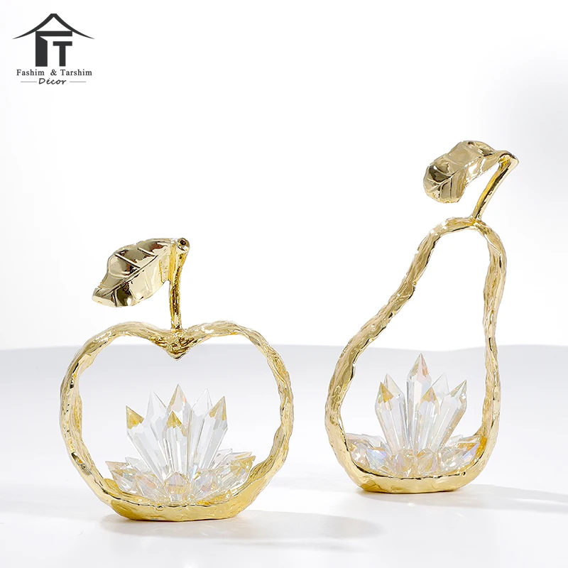 Modern abstract nordic golden iron metal home sculpture interior decoration items