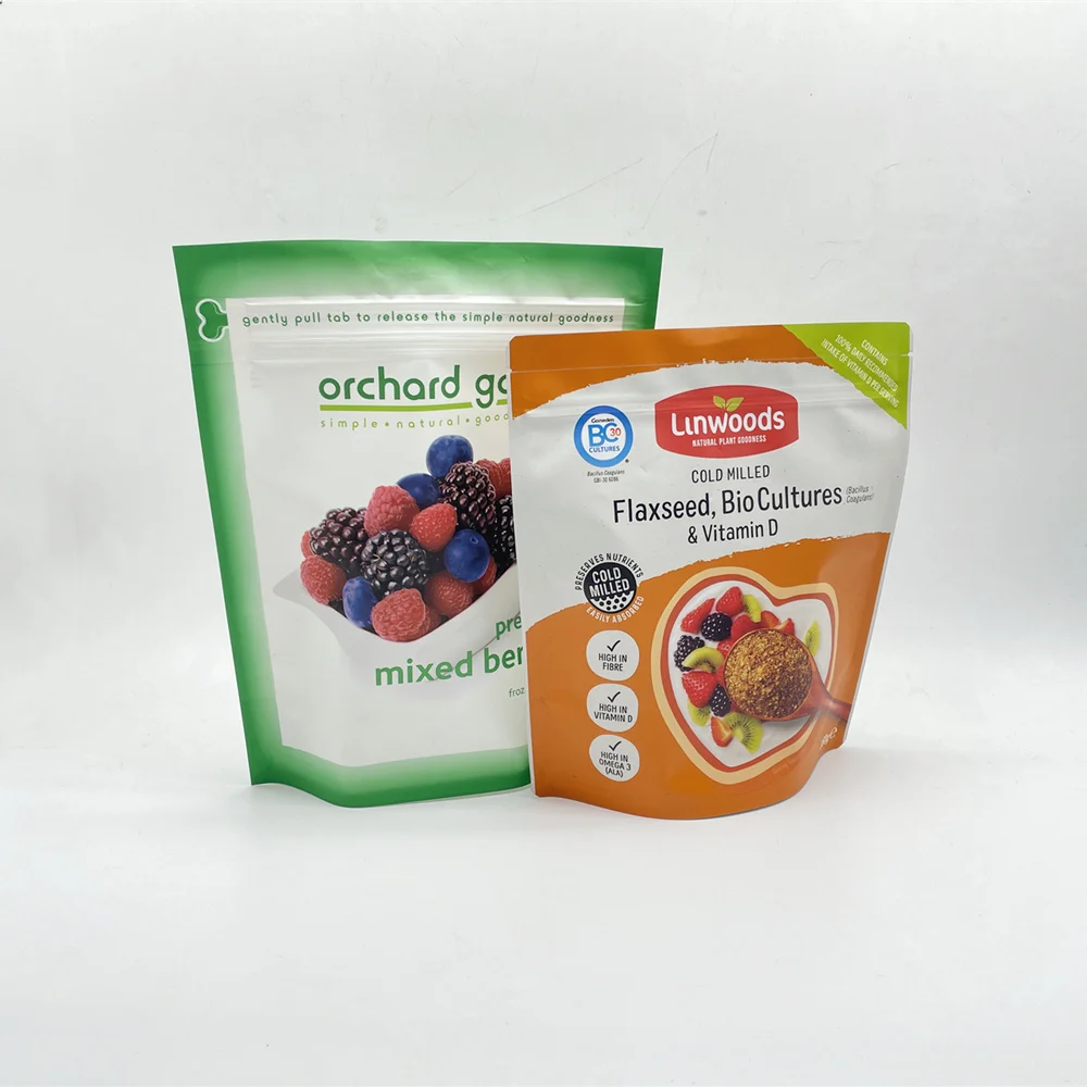 Custom Logo Recyclable Mylar Plastic Aluminum PVC PE Stand up Pouch with Zipper Digital Design Printing Frosted Bottom