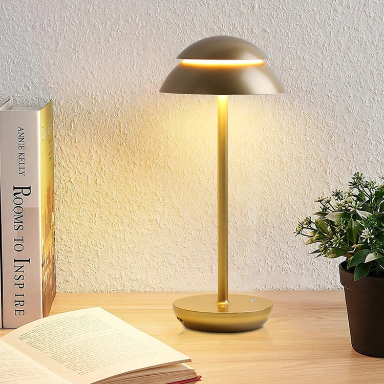Touch Sensor Control LED Table Lamp 3 Color Stepless Dimmable Battery Powered Lamp Night Light Cordless Table Lamp