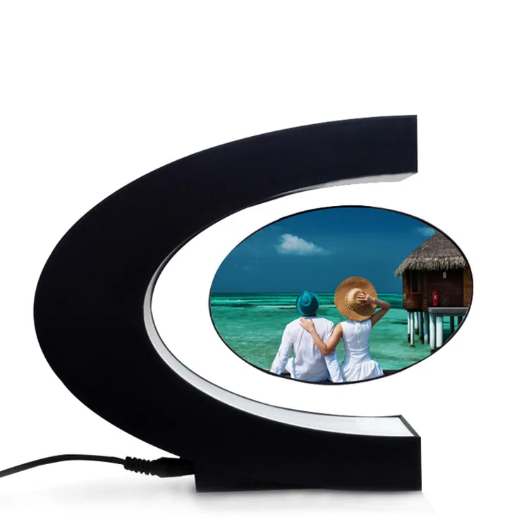New LED Magnetic Levitation Floating Photo Frame Lamp Levitating Poster Night Light Hanging Picture Display Desk Decoration