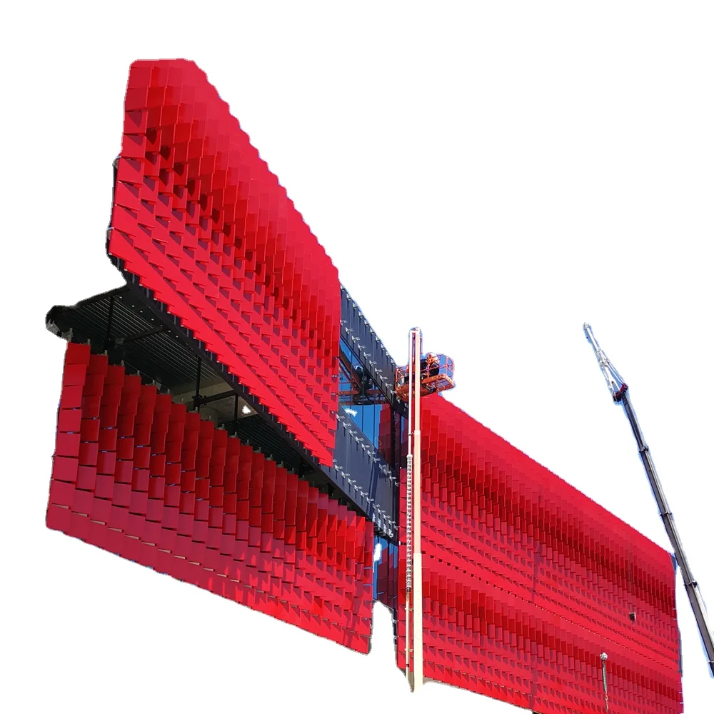 Aluminium sun louver  for window Aerofoil louver profile aluminum louver with oval shape for facade curtain wall