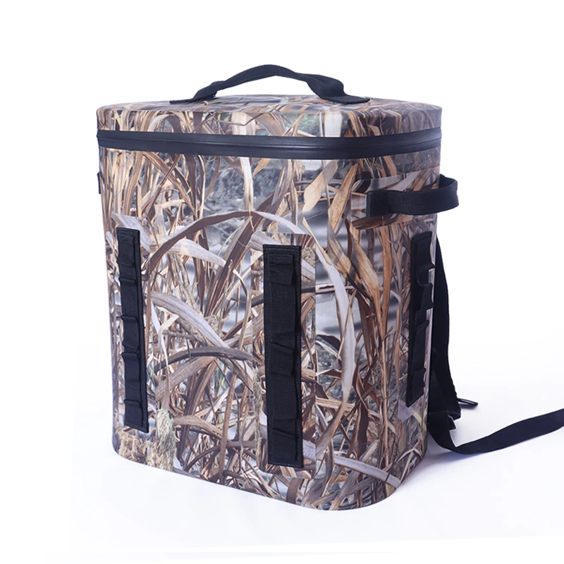 Camo Color Soft TPU Waterproof Insulated Backpack Cooler Fishing Cooler Backpack For Picnic Camping