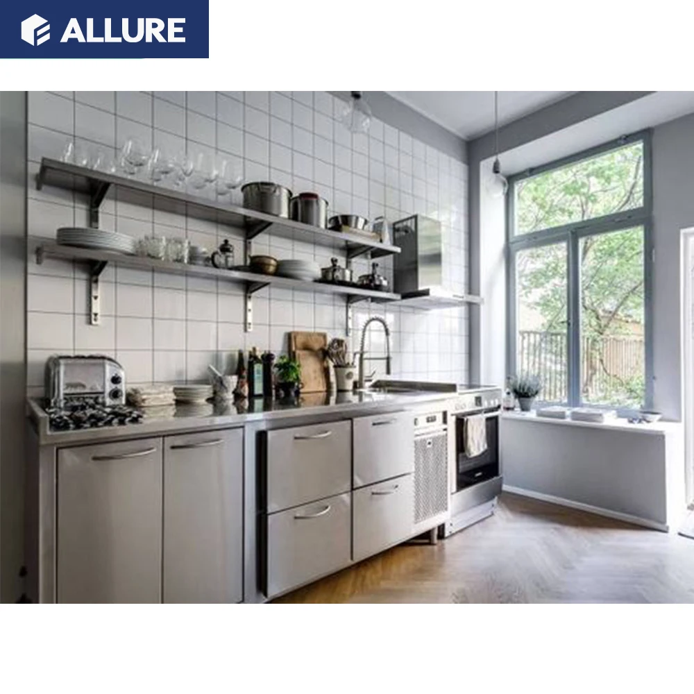 Allure Hot Sale Household Custom Smart Made Pullout Stainless Cabinet Kitchen
