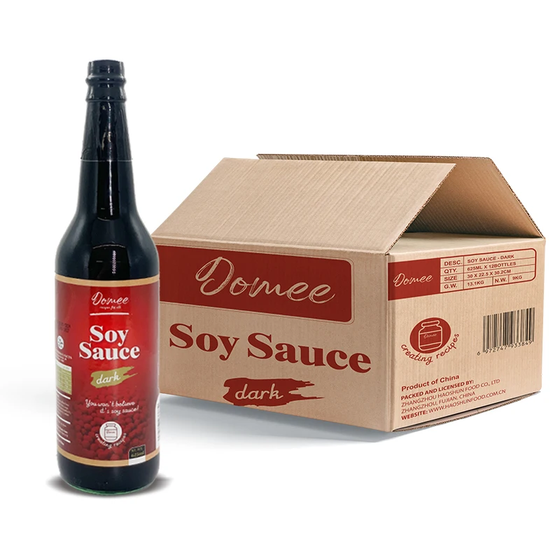 Factory Price 2024 Hot Sale Chinese Brand Domee Seasoning Cooking Condiments Non-gmo Light Black Soy Sauce Halal