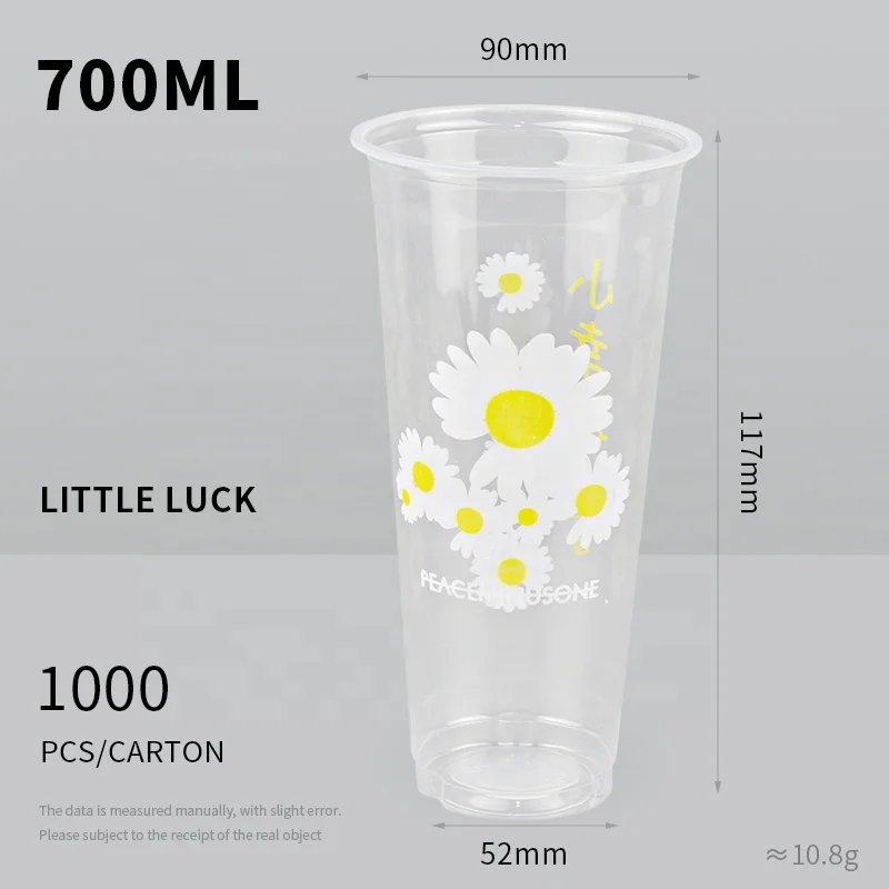 Transparent Disposable Plastic Juice Cup