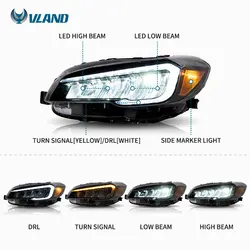 VLAND Factory Full LED Headlights For Subaru Impreza WRX VA STI Head Light Lamp 2015-UP With Sequential & Welcome Breathing