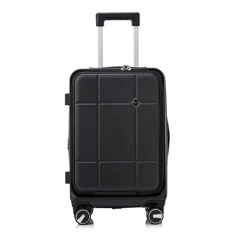 20 24 28 inch large travel trolley bag hard front open luxury PC carry on suitcase luggage