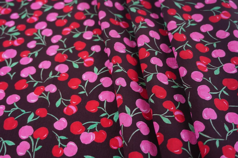 Bessi Textile Custom Digital Fashion Fruit Printed 85gsm 100% Lyocell Plain Soft Fabric For Dress