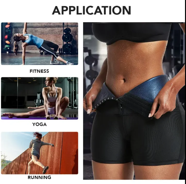 New design High Waist  Workout Body Shaper Suits Sauna Pants Women Sweat  Leggings