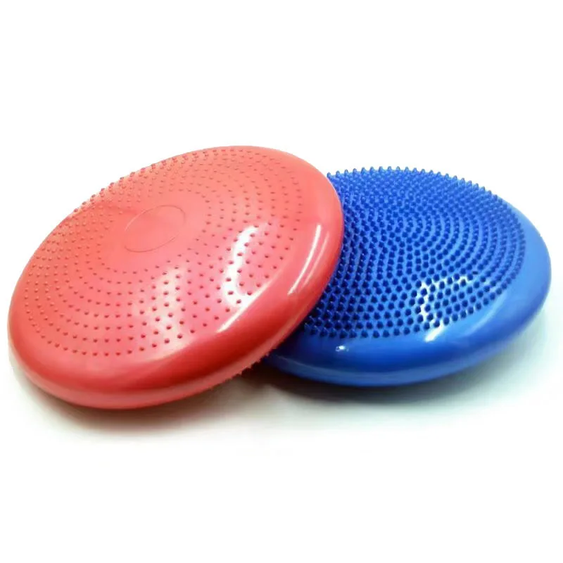 Hot Sale PVC Gym Yoga Balance Mat Inflated Stability Wobble Balance Cushion Portable Massage Pad
