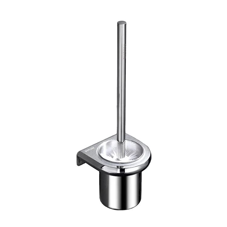 Fashion design wall mounted black toilet brush with holder