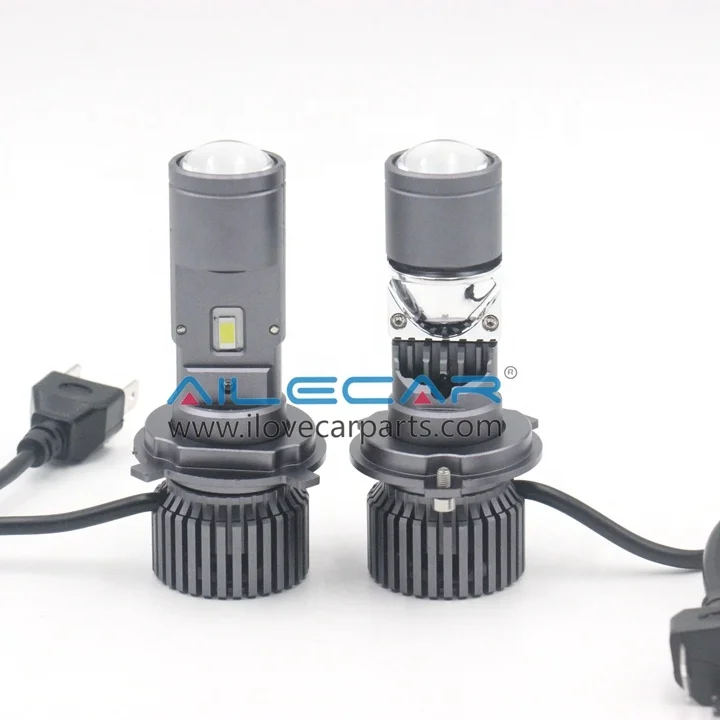 AILECAR Super M ini  75W LED Headlight Bulb H4 With Projector Lens SMD 3570 3800LM Auto Headlight Bulbs For Sale