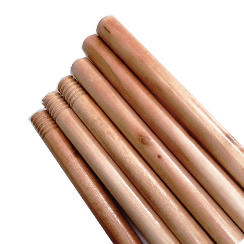 2024 Best Quality Wholesale Wooden broom stick Mop  varnished wooden painted broom handle and dustpan set