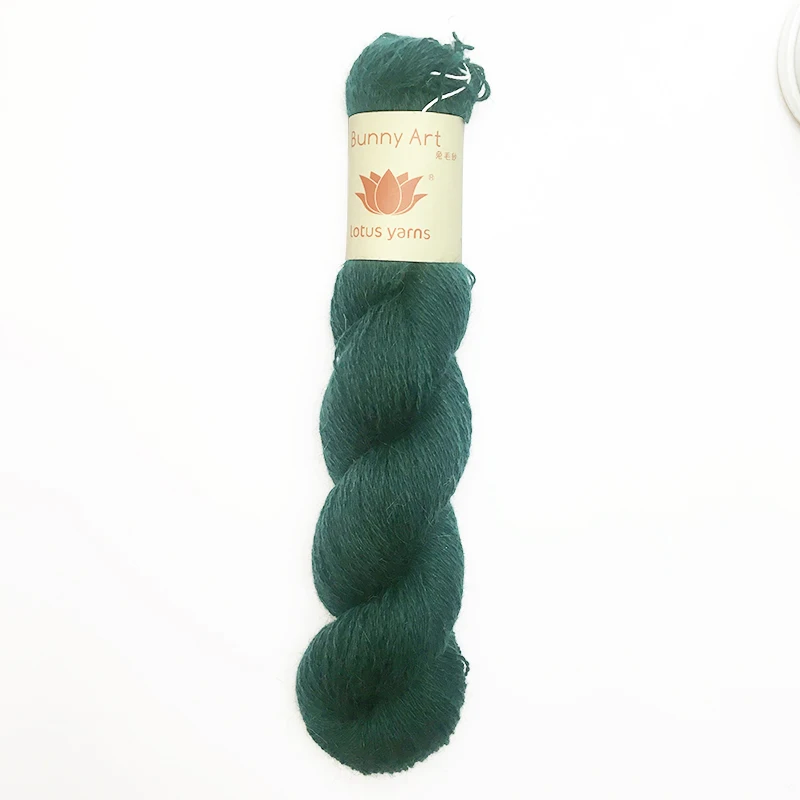 Lotus yarn New bunny art 90% angora10 % нейлоновая смешанная пряжа ручная вязка