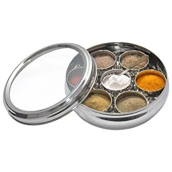 New Factory Arrival Stainless Steel Spice Set Indian Spice container set Seasoning Jar Spice Jar Rack Set
