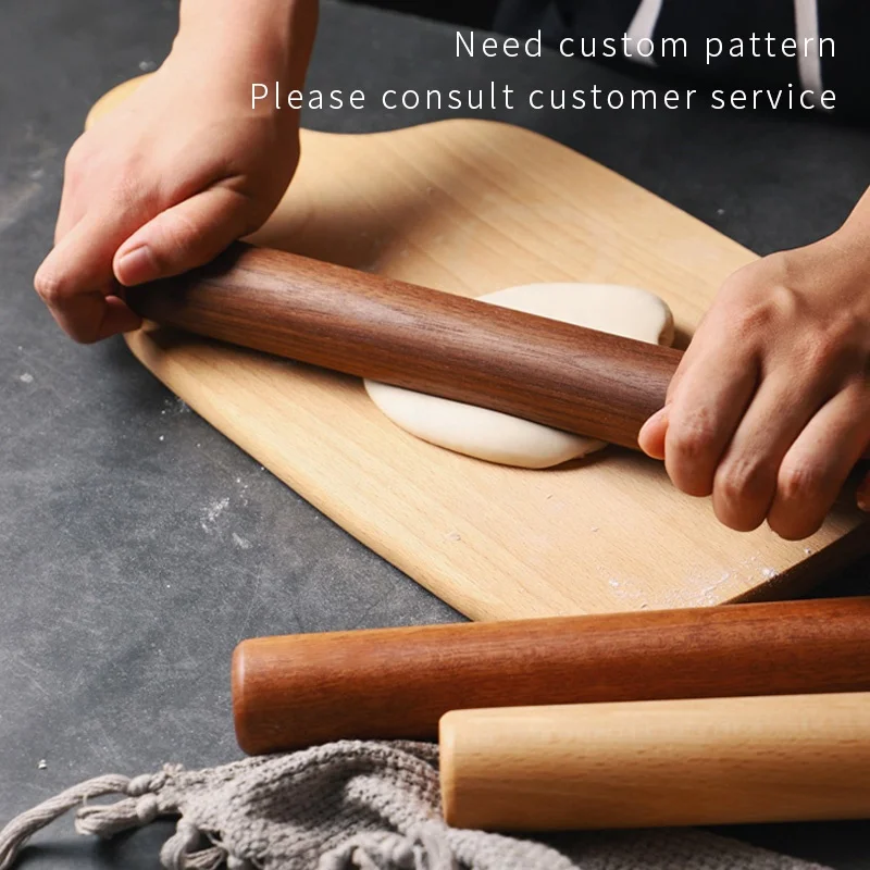 Vietnam Mini French Christmas Kid Adjustable Non Stick Embossing Wooden Fondant Rolling Pin
