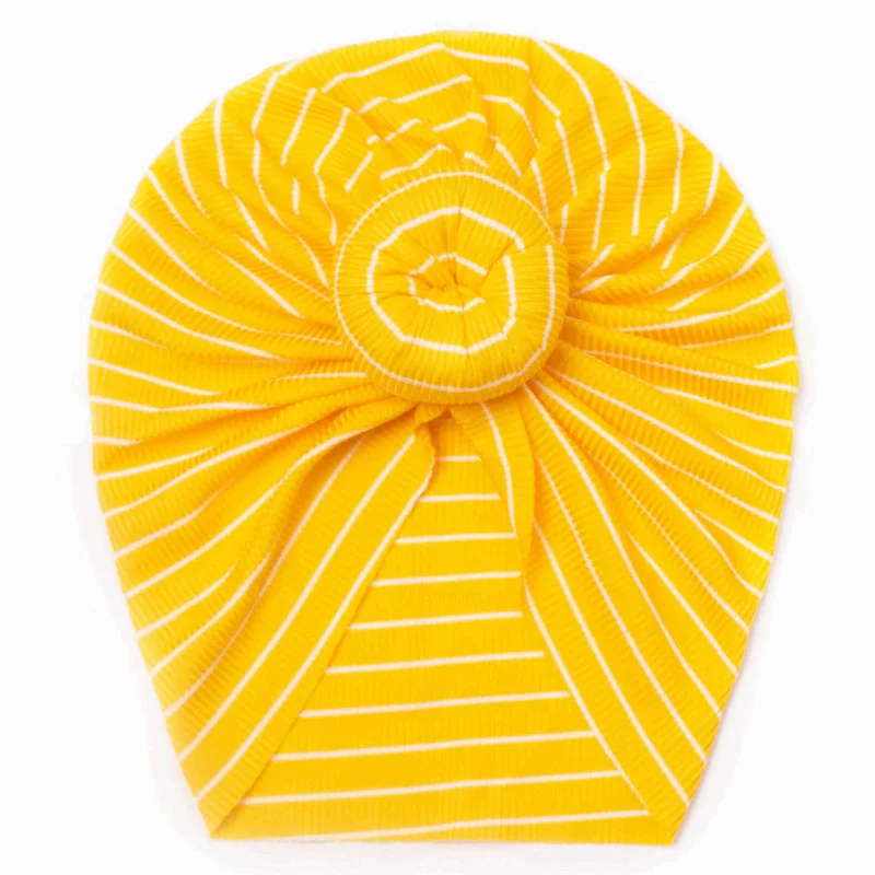 Fashion stripes design hats for baby brimless cap multi color elastic headband hat wholesale