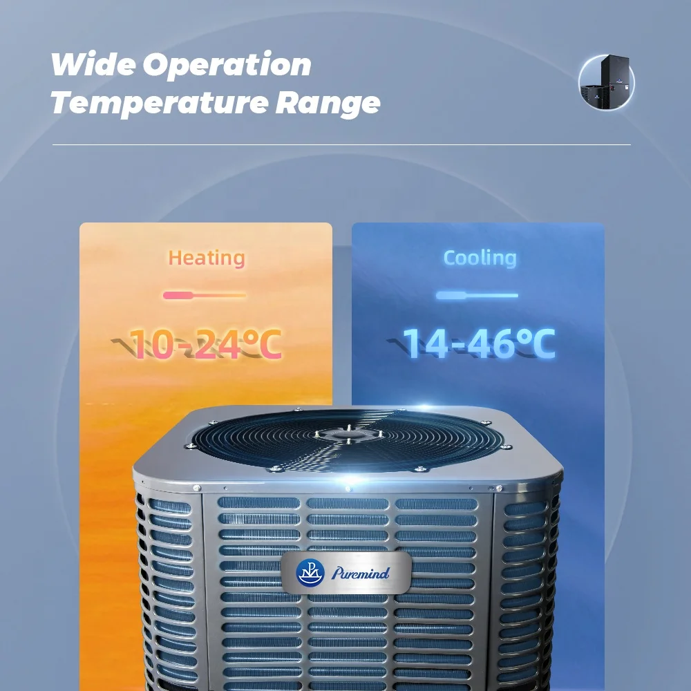 Puremind Air Handler Large AirFlow 3 Ton 4Ton 5Ton Industrial Central Air Conditioner Air Handling Unit for HVAC System