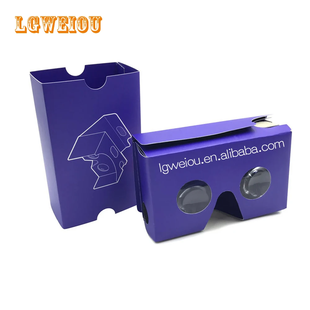 
DIY Custom Logo OEM Cardboard 3D VR Headset paper glasses Cardboard VR Glasses box for Smartphone 