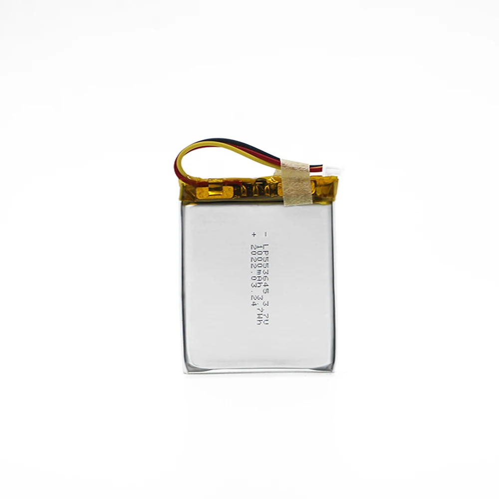 JHY prismatic lipo battery 553645 3.7V 1000mAh rechargeable lithium polymer battery