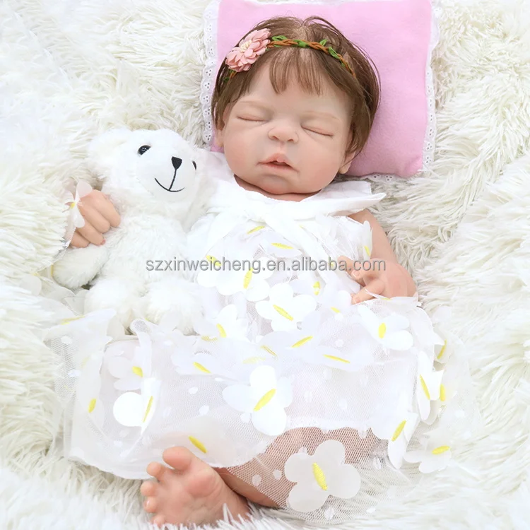 22 Inch Handmade Finished Bebe Reborn Doll Girl Lifelike Newborn Doll For Children Gifts