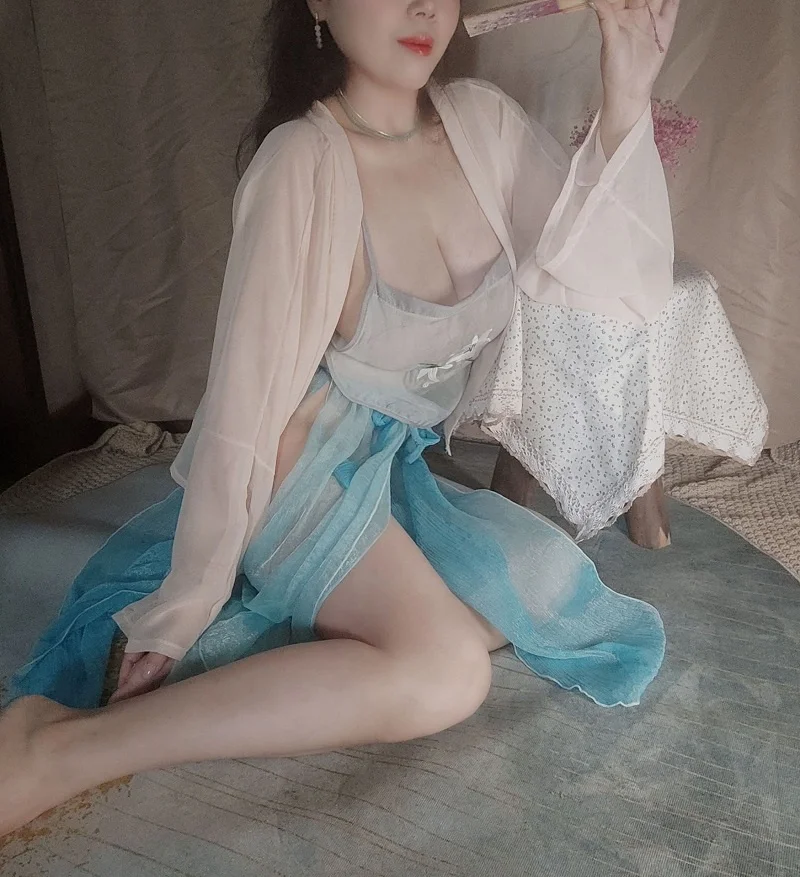 Plus Size 3XL Sexy Lingerie Classical Chinese Clothes Nightgown Transparent Fat Sister Republic of China Style Nightdress