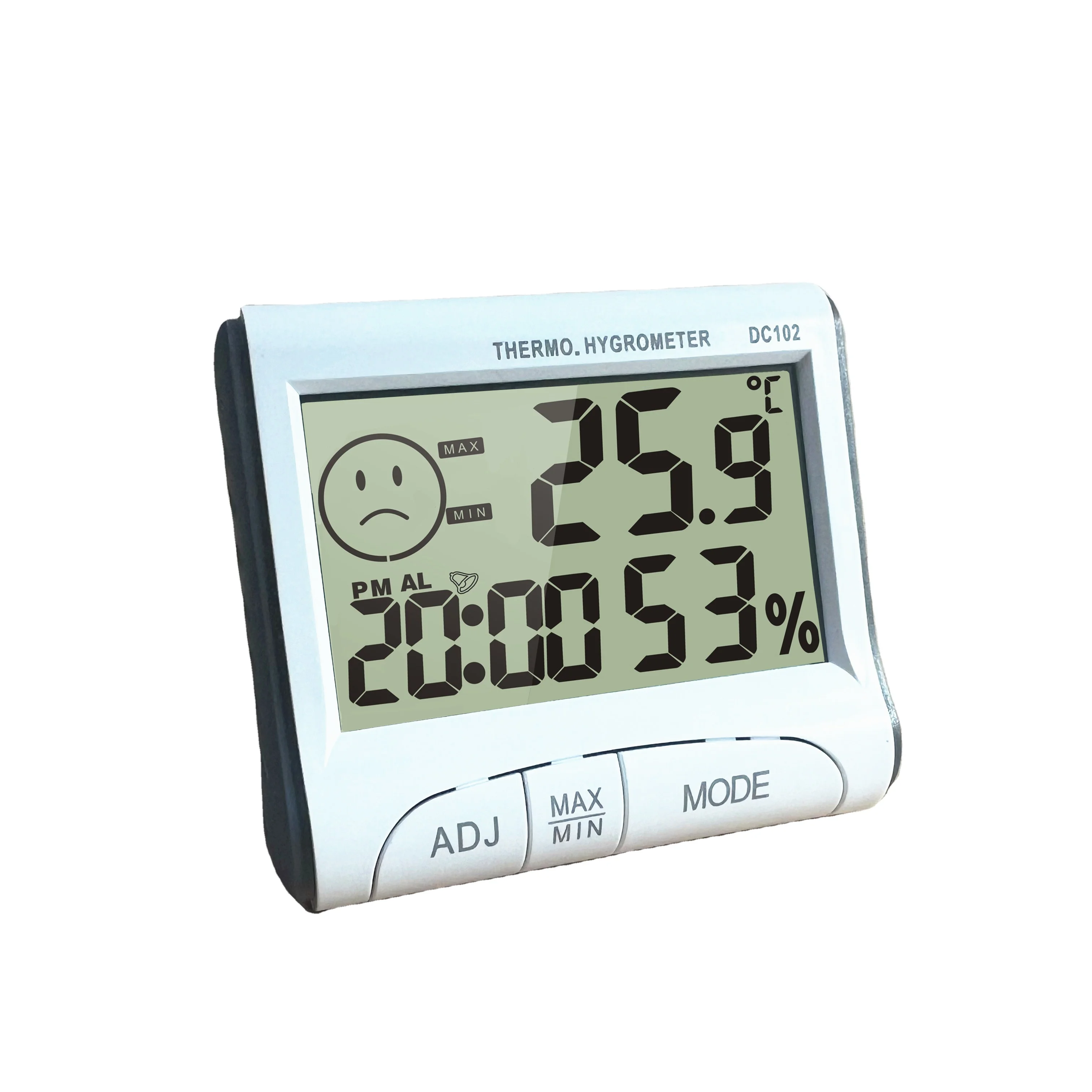 LCD Digital Hygrometer Thermometer for Room Indoor Temperature Humidity Meter with Maximum and Minimum Records and Time Display