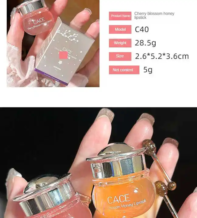 Cherry Blossom Honey Lip Balm Moisturizing Dry Lips Repairing Cracks Pink Tender Lips Lipstick