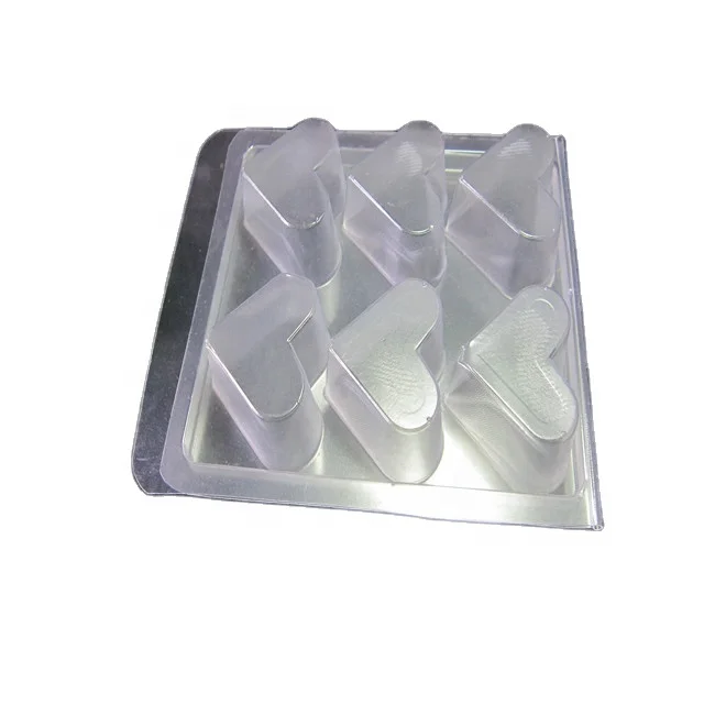 Custom  Plastic wax clam shell pack mold wax melts clam shell packing