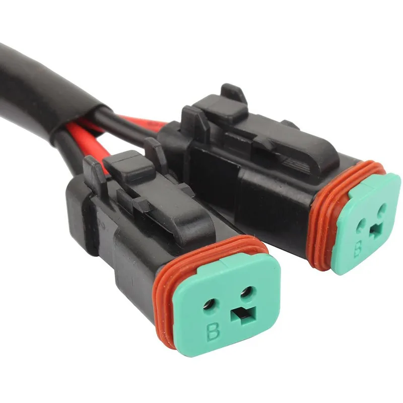 16AWG DT Connector Wiring Harness Kit LED Work Light-2 Leads One control one two Waterproof unit offroad Truck Led Light