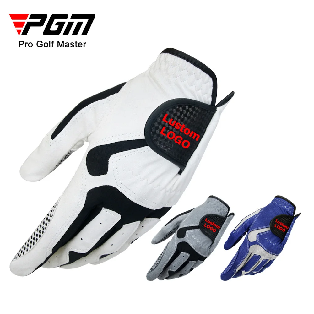 PGM quality durable wholesale men microfibre anti-slip custom logo golf gloves