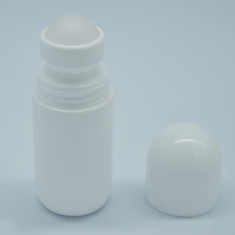 High Quality 30ml 50ml 60ml 80ml Empty HDPE Plastic Essential Oil Roll On Ball Bottle Deodorant Containers Cosmetic Packing