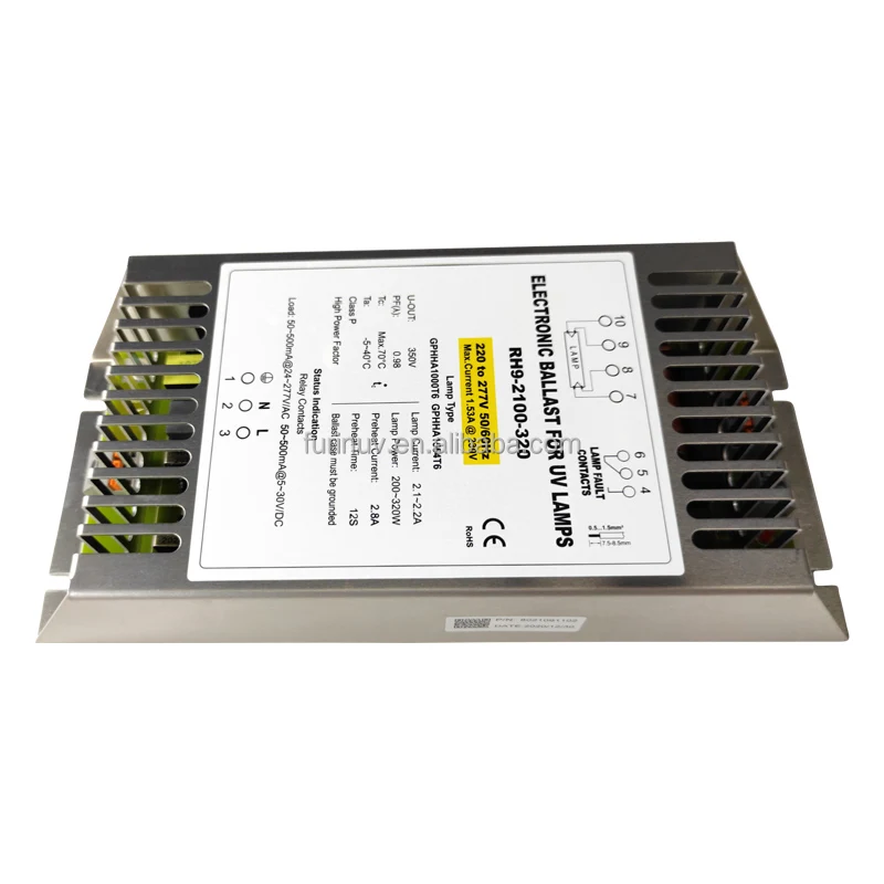 RH9-2100-320 200-320W Ultraviolet UVC Lamp DC 5V  Signal Preheat Start Electronic Ballast