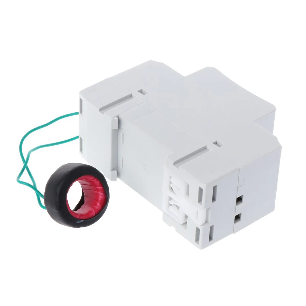 Rail Type Voltage Current Meter Digital Multimeter Voltmeter Ammeter AC80-300V Voltage Tester 0-99.9A Amp Meter with Transformer