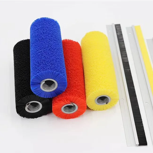 High Quality Industrial round Brush Roller Cleaner Synthetic Bristle with Nylon Material OEM Customizable Belt Conveyor Cleaning