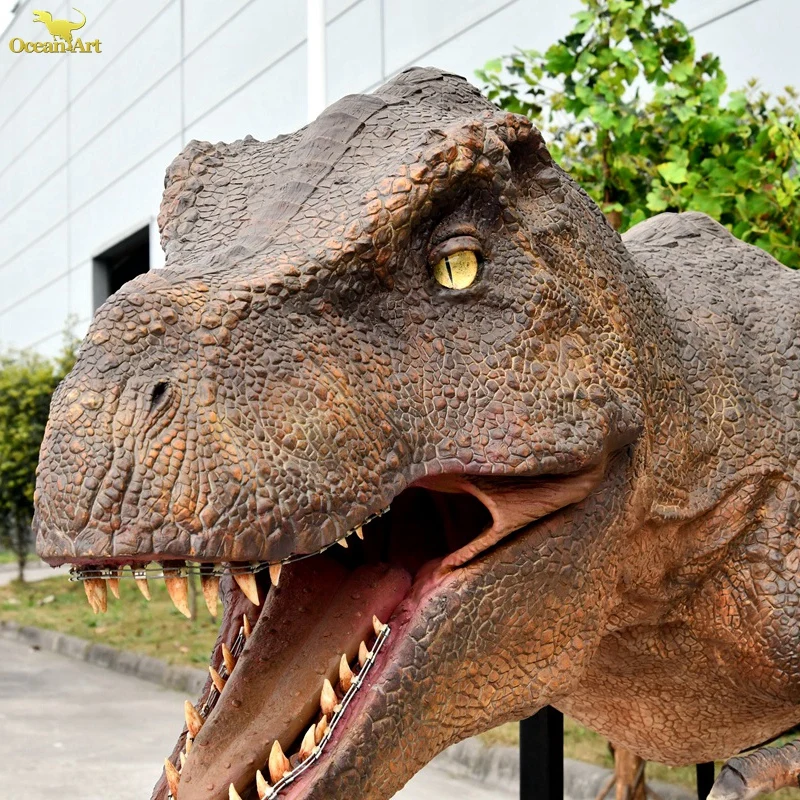 Лучшая Реалистичная голова динозавра из стекловолокна t-rex