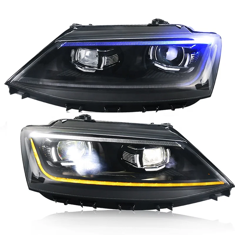 LED Headlight Front Lamp For VW New Jetta MK6  Sagitar 2012-2018 Year  With Dynamic Turn Signal