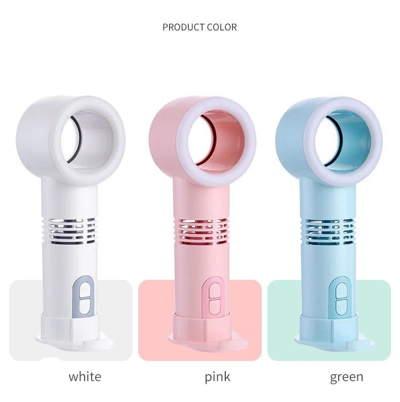 
Zero 11 Portable Bladeless Fan Handheld Silent ReChargeable Cordless Leafless Mini Desktop USB Fan With Supplement LED Light 