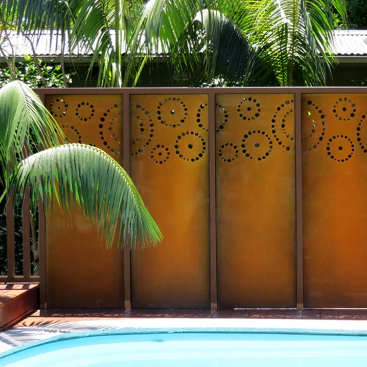 Laser Cut Outdoor Garden Metal Fencing Corten  Fence
