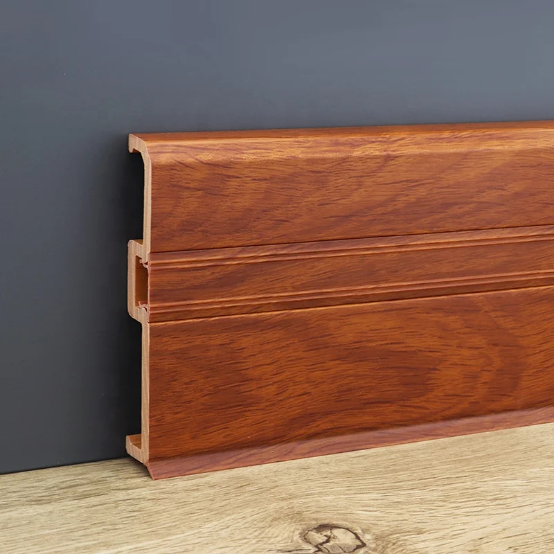 F80-G, Ruitai Plastic Flooring & Accessories Skirt Board PVC Plinth Plastic Baseboard Moulding Profiles