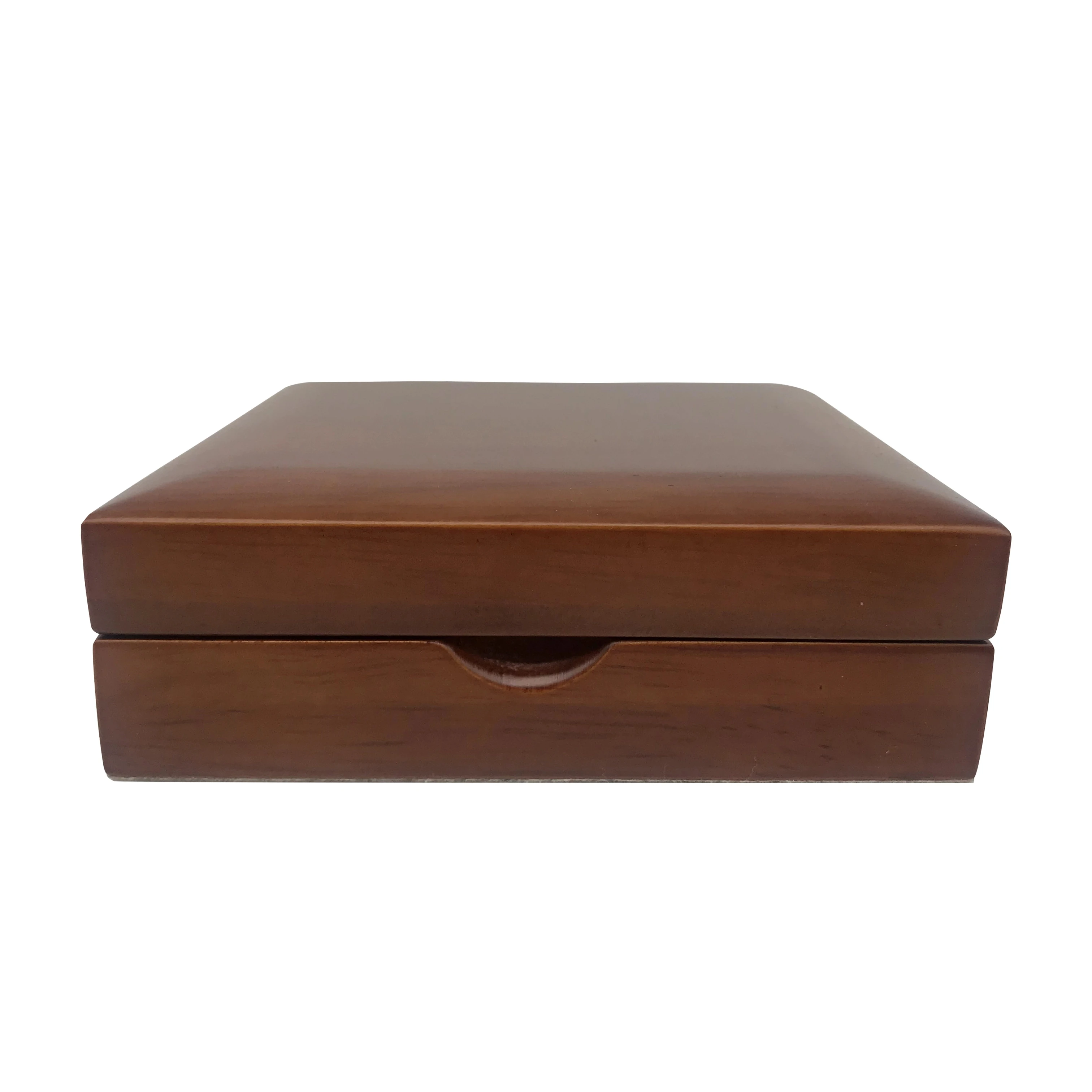 High quality Eco-friendly handmade luxury golden silver medal collection matte lacquer commemorative wooden coin display box