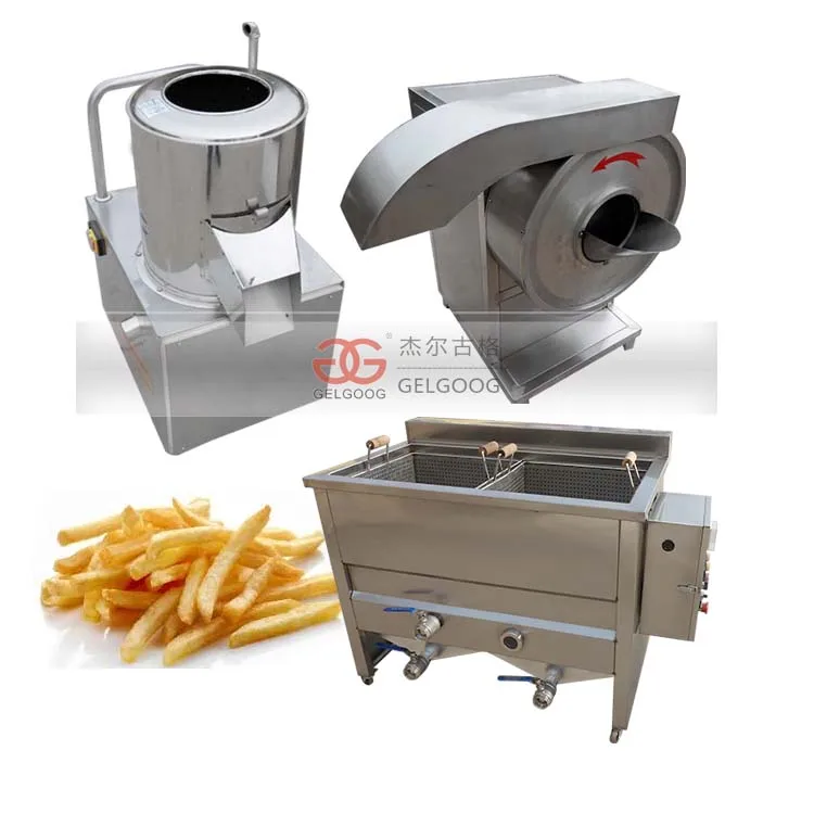 Semi Automatic Frozen French Fries Making Machine Fresh Potato Chips Production Line For Sale