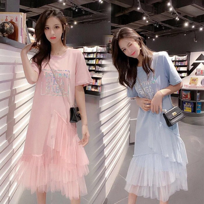 
2021 Hot Sale short Sleeve Fashion Summer Plus Size Ladies Casual Maternity Dresses Women Clothing 