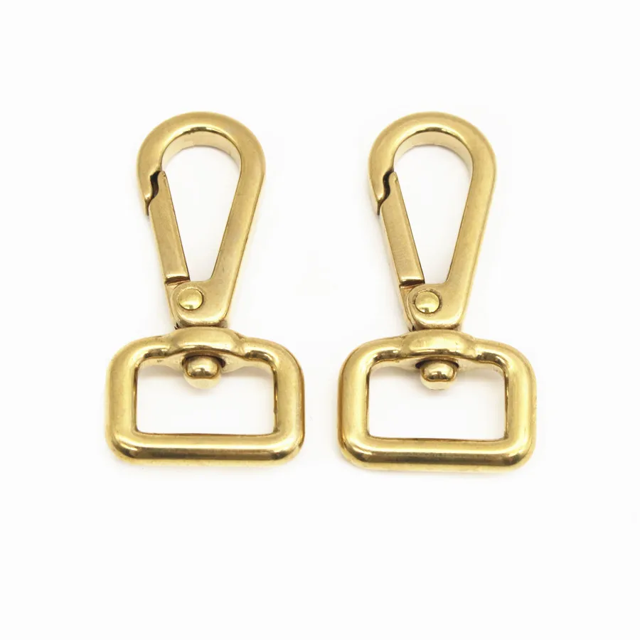 Handbag Snap Hook 5/8 Inch Solid Brass Swivel Lobster Clasps Clips Findings For Key Chain Hardware Supplies 16MM