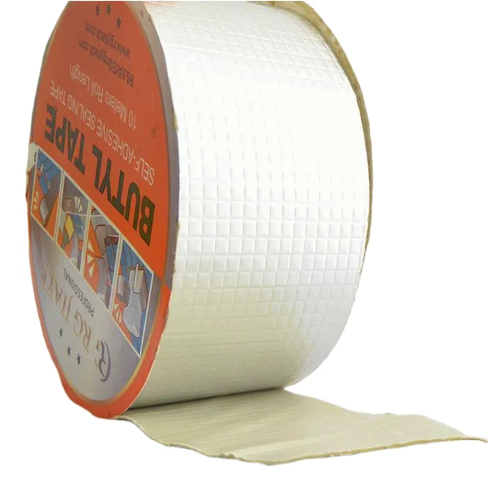 Aluminum Foil Butyl Rubber Tape Self Adhesive High Performance Roof Tape