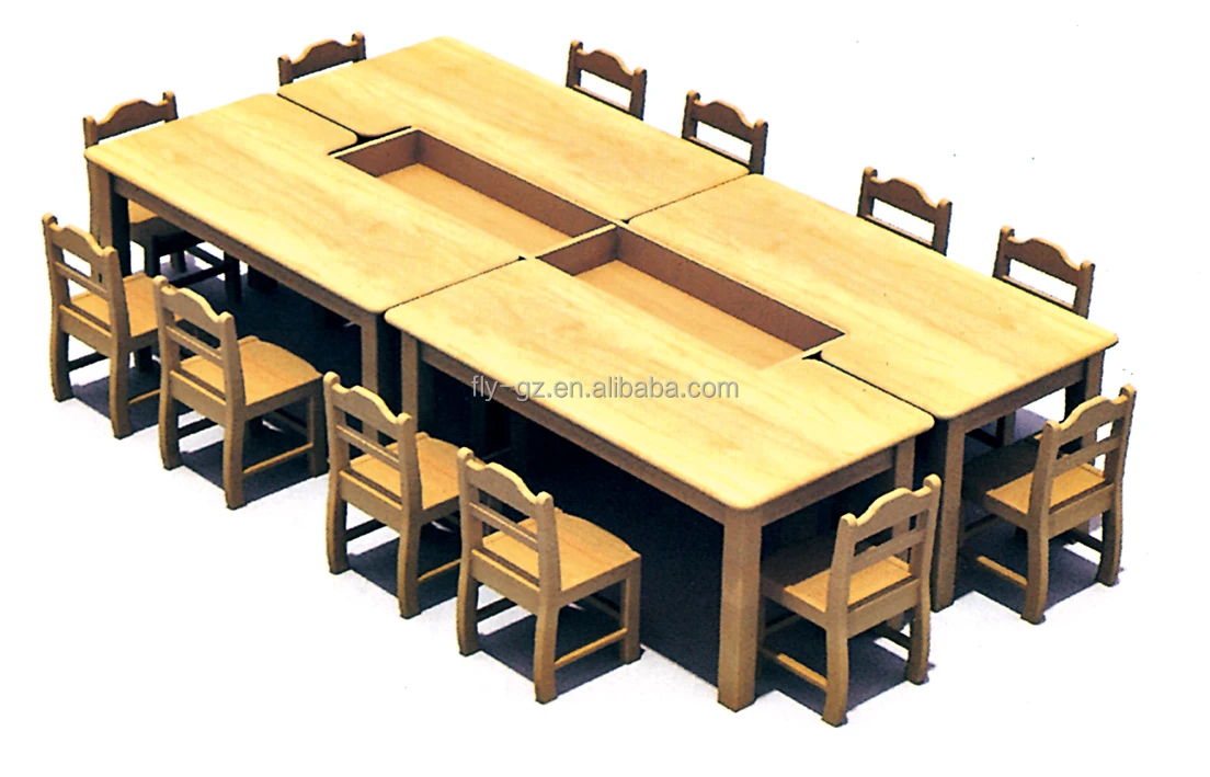 Wooden children furniture table and chair kids sets