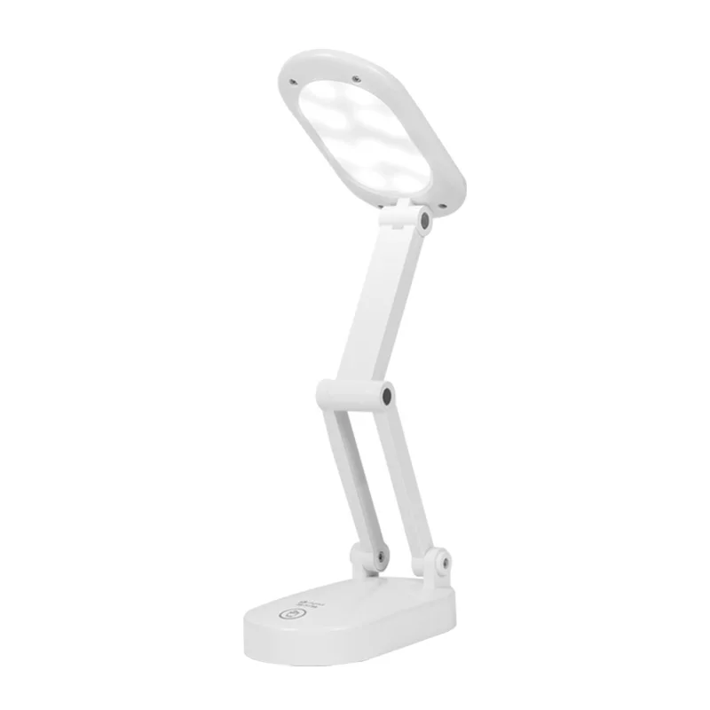 China modern rechargeable cordless portable white LED table lamp with USB port for reading led desk lamp