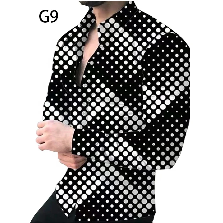 best quality Single-breasted camisas-arabes-para-hombr camisas-para-hombr casual nets shirt